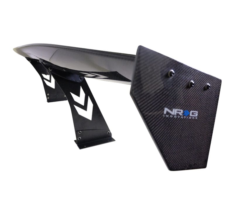 Kies-Motorsports NRG NRG Carbon Fiber Spoiler - Universal (69in.) w/NRG Logo / Stand Cut Out / Large Side Plate