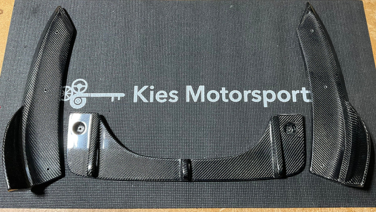 Kies-Motorsports Open Box Item OPEN BOX - 2015-2019 F85 X5M/ F86 X6M Carbon Fiber 3-Piece Rear Bumper Diffuser