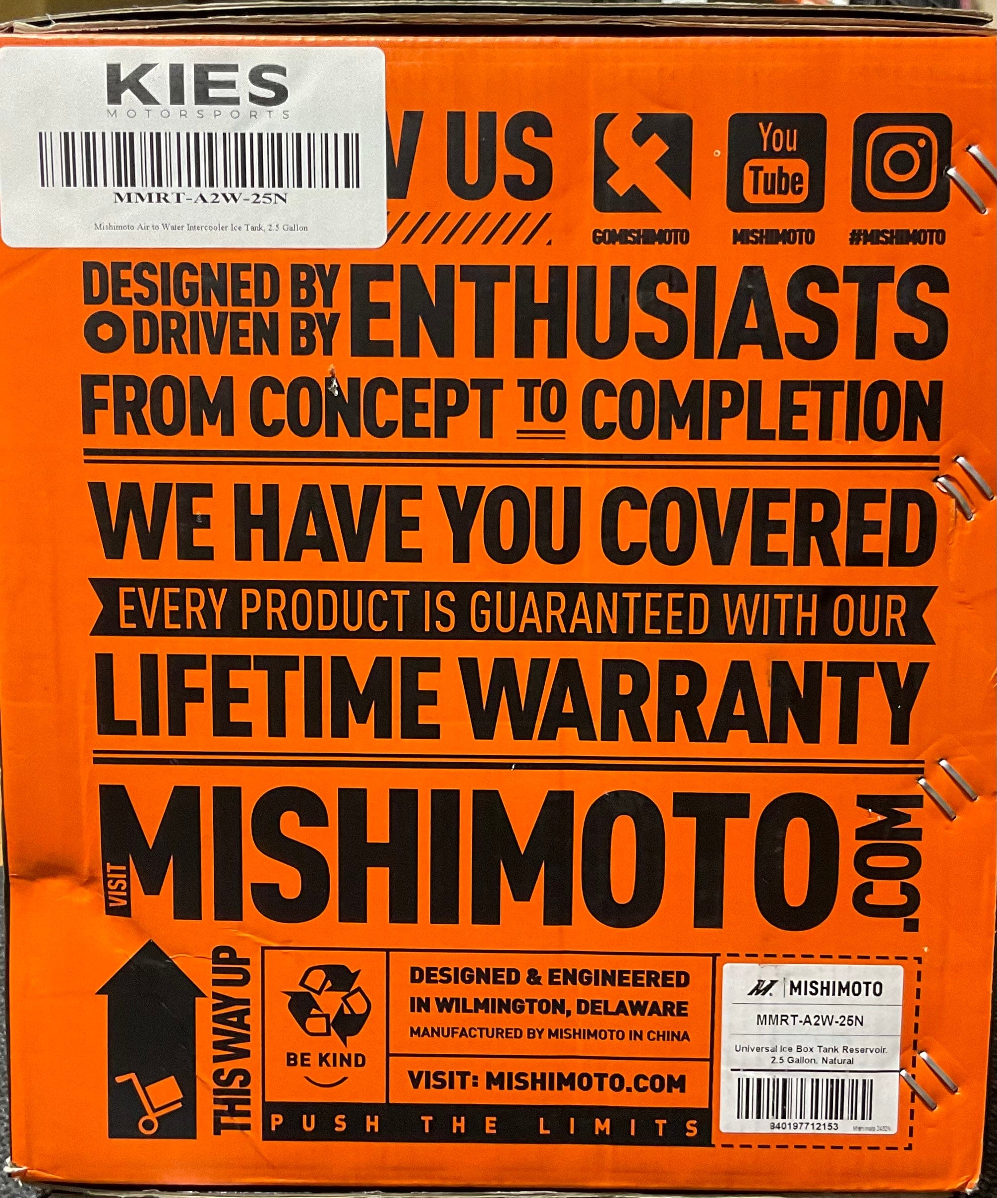 Kies-Motorsports Open Box Item **OPEN BOX** - Mishimoto Air to Water Intercooler Ice Tank, 2.5 Gallon