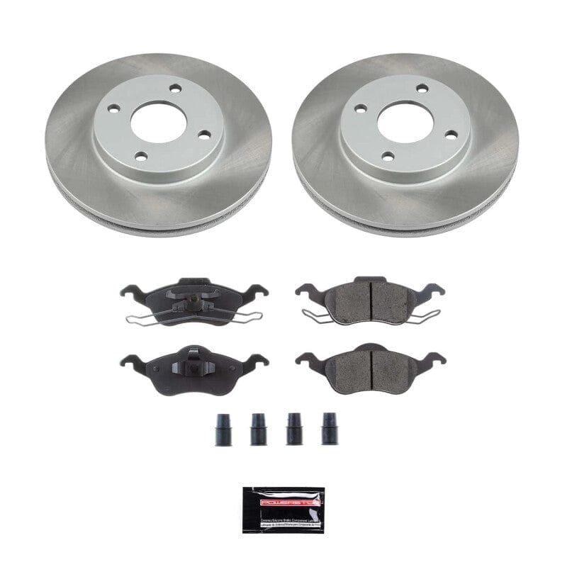 Kies-Motorsports PowerStop Power Stop 00-04 Ford Focus Front Semi-Coated Rotor Kit