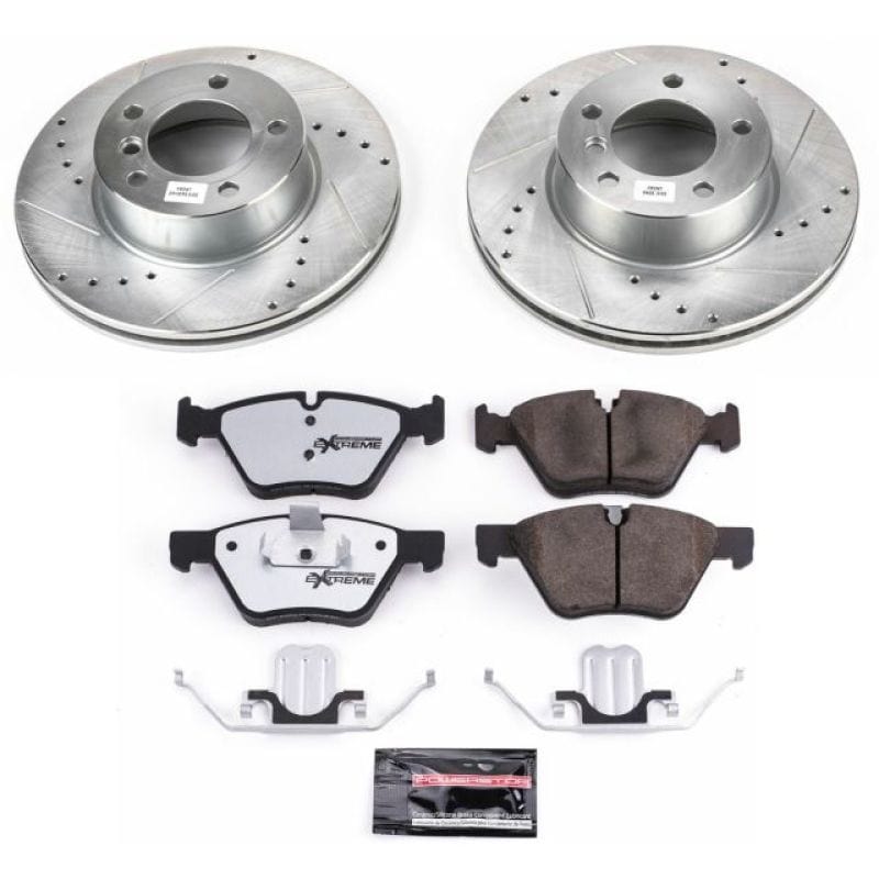 Kies-Motorsports PowerStop Power Stop 08-10 BMW 128i Front Z26 Street Warrior Brake Kit