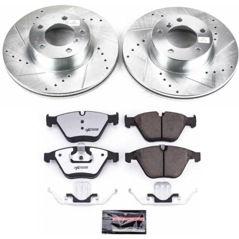 Kies-Motorsports PowerStop Power Stop 08-10 BMW 328i Front Z26 Street Warrior Brake Kit