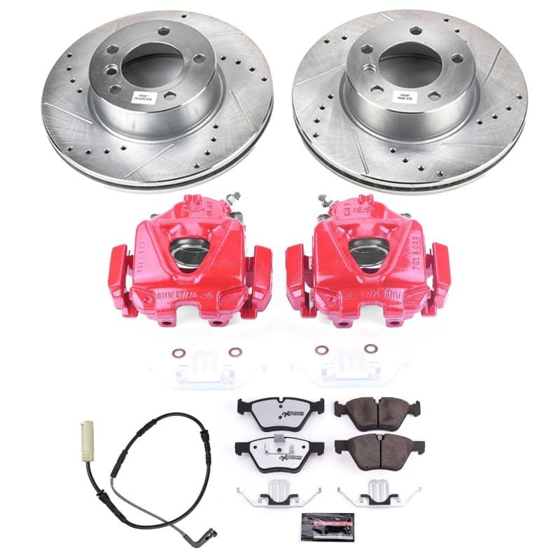 Kies-Motorsports PowerStop Power Stop 08-10 BMW 328i Front Z26 Street Warrior Brake Kit w/Calipers