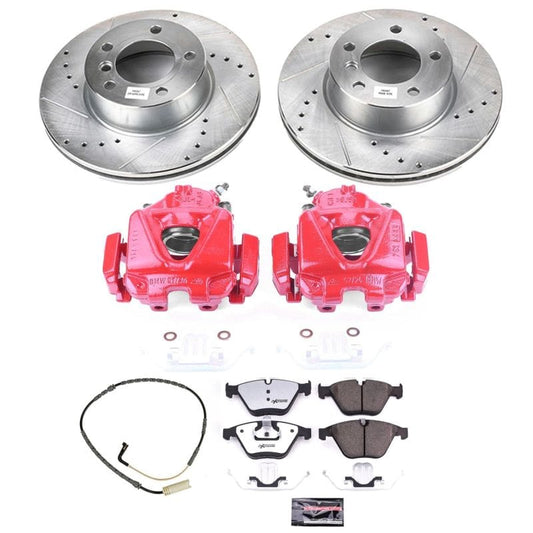 Kies-Motorsports PowerStop Power Stop 09-10 BMW 328i xDrive Front Z26 Street Warrior Brake Kit w/Calipers