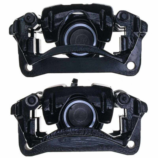 Kies-Motorsports PowerStop Power Stop 10-23 Lexus GX460 Rear Black Caliper - Pair w/Bracket