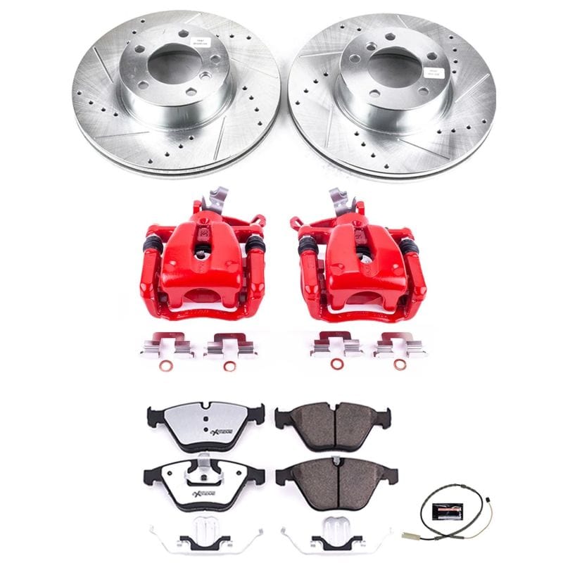 Kies-Motorsports PowerStop Power Stop 11-12 BMW 328i xDrive Front Z26 Street Warrior Brake Kit w/Calipers