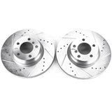 Kies-Motorsports PowerStop Power Stop 14-15 BMW 228i Front Evolution Drilled & Slotted Rotors - Pair