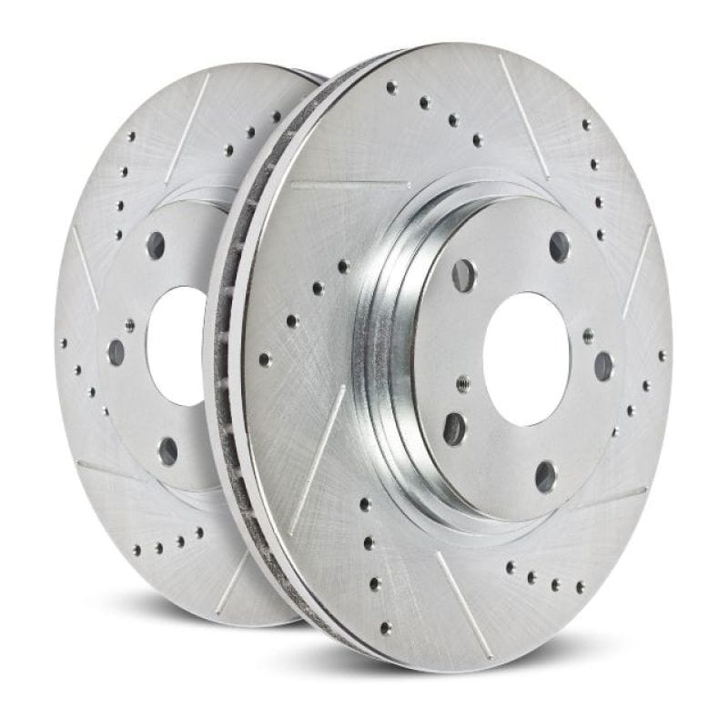 Kies-Motorsports PowerStop Power Stop 14-15 BMW 228i Front Evolution Drilled & Slotted Rotors - Pair