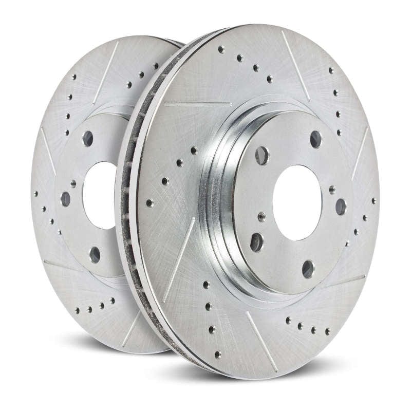 Kies-Motorsports PowerStop Power Stop 14-15 BMW 228i Front Evolution Drilled & Slotted Rotors - Pair