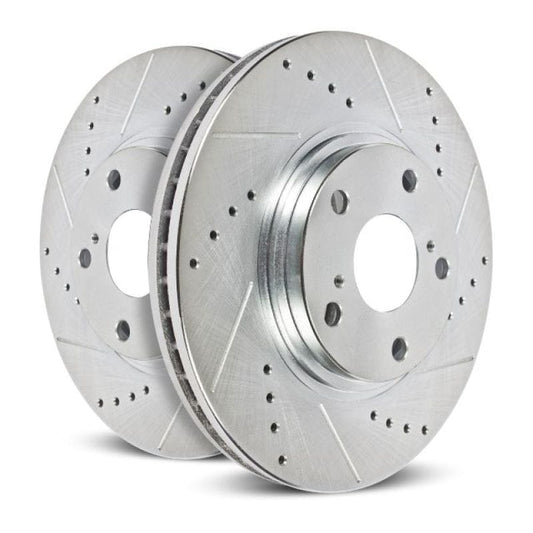 Kies-Motorsports PowerStop Power Stop 14-16 BMW 228i Front Evolution Drilled & Slotted Rotors - Pair