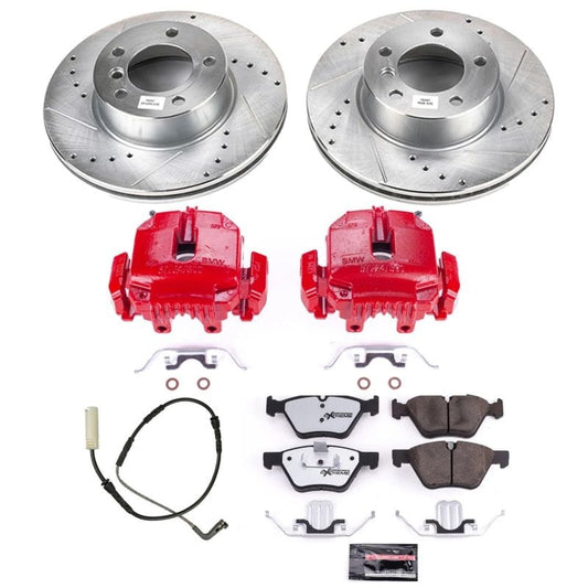 Kies-Motorsports PowerStop Power Stop 2007 BMW 328i Front Z26 Street Warrior Brake Kit w/Calipers