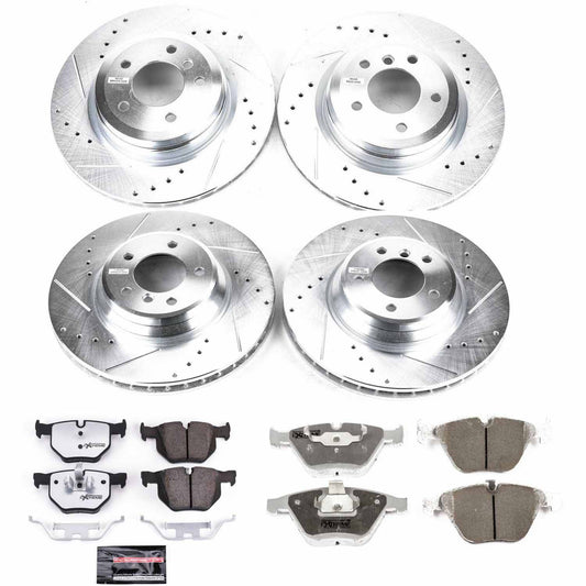 Kies-Motorsports PowerStop Power Stop 2009 BMW 335i xDrive Front & Rear Z26 Street Warrior Brake Kit