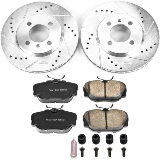 Kies-Motorsports PowerStop Power Stop 91-92 BMW 318i Front Z23 Evolution Sport Brake Kit