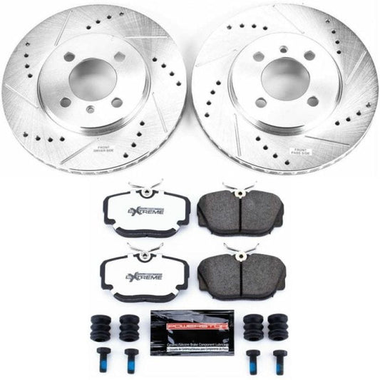 Kies-Motorsports PowerStop Power Stop 91-92 BMW 318i Front Z26 Street Warrior Brake Kit