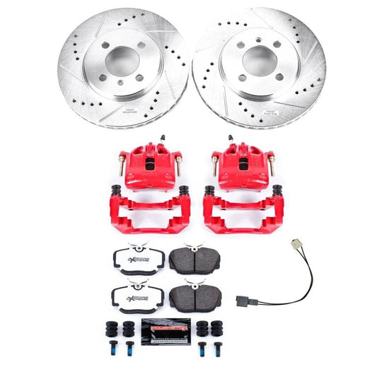 Kies-Motorsports PowerStop Power Stop 91-92 BMW 318i Front Z26 Street Warrior Brake Kit w/Calipers