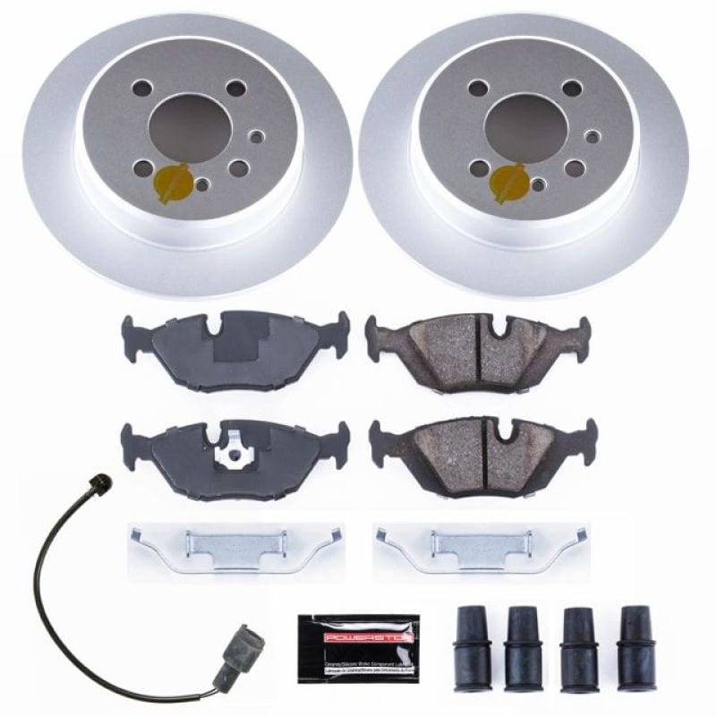 Kies-Motorsports PowerStop Power Stop 91-92 BMW 318i Rear Z23 Evolution Sport Coated Brake Kit