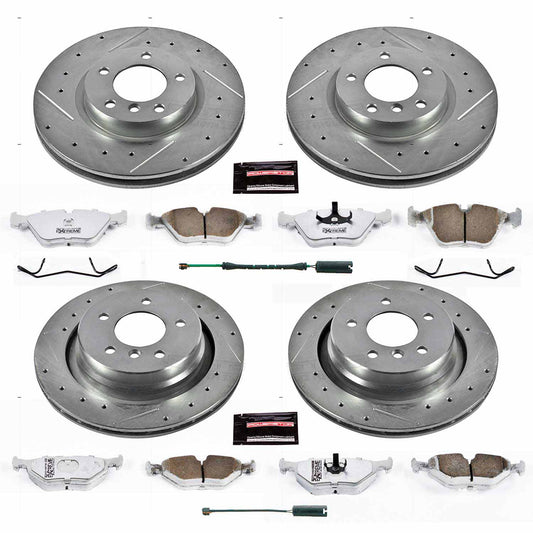 Kies-Motorsports PowerStop Power Stop 95-99 BMW M3 Front & Rear Z26 Street Warrior Brake Kit