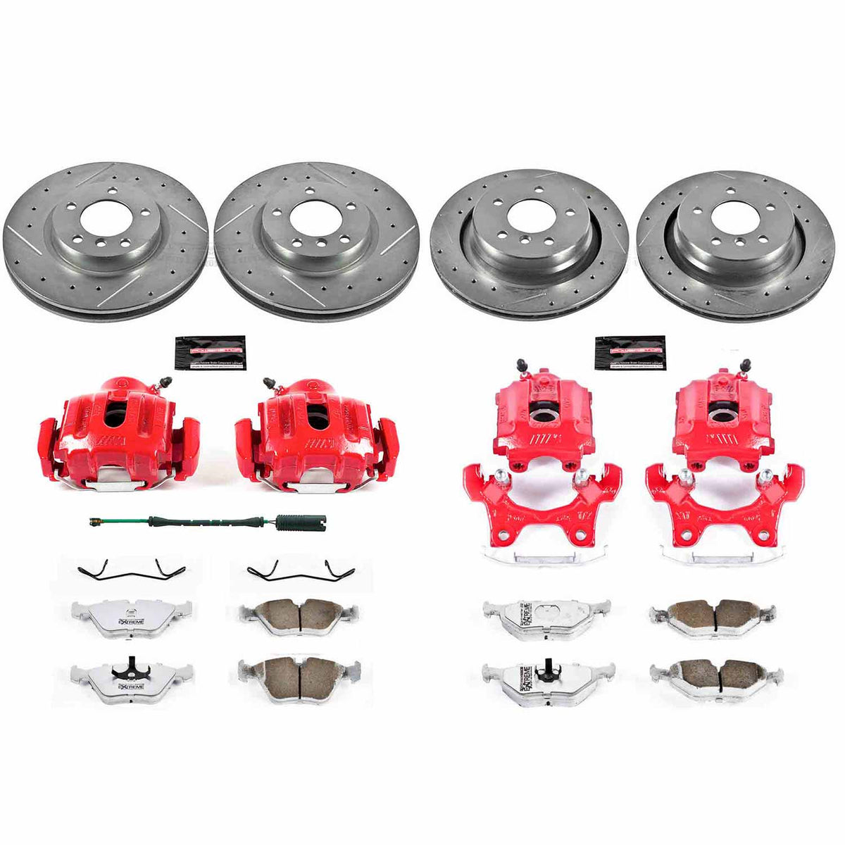 Kies-Motorsports PowerStop Power Stop 95-99 BMW M3 Front & Rear Z26 Street Warrior Brake Kit w/Calipers