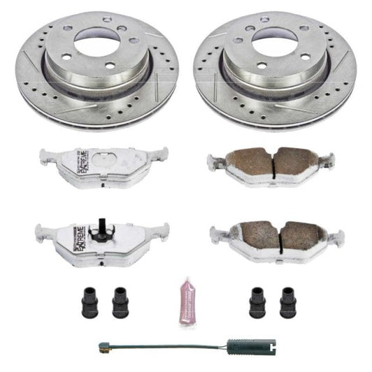 Kies-Motorsports PowerStop Power Stop 98-99 BMW 323i Rear Z26 Street Warrior Brake Kit