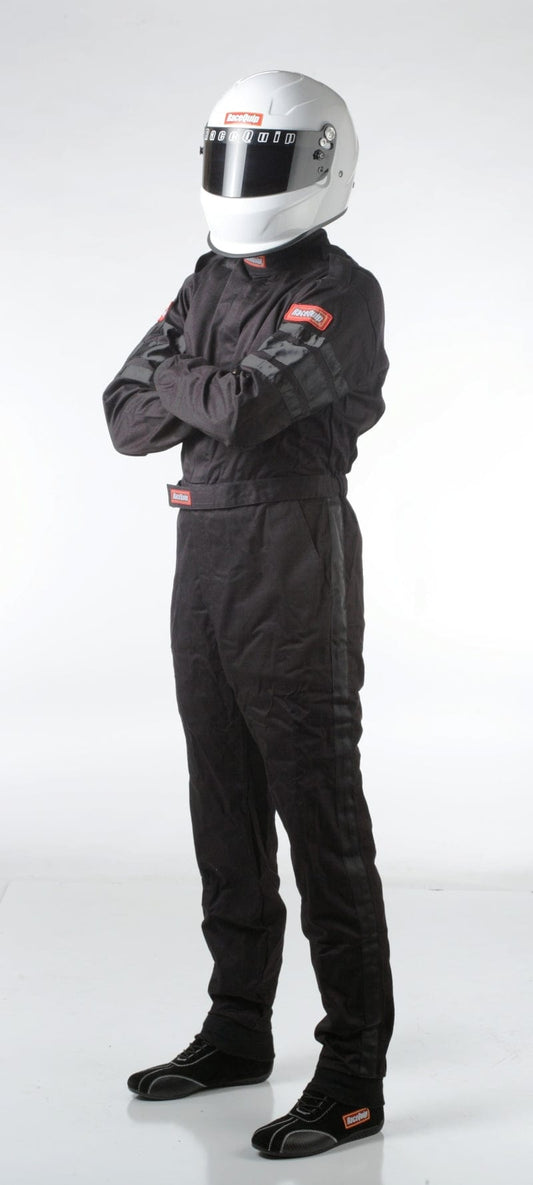 Kies-Motorsports Racequip RaceQuip Black SFI-1 1-L Suit - Medium Tall