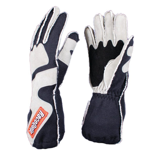 Kies-Motorsports Racequip RaceQuip SFI-5 Gray/Black Large Outseam w/ Closure Glove