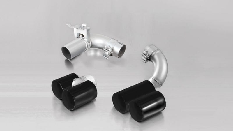 Kies-Motorsports Remus Remus 2012 BMW 3 Series F30 Black Chrome 76mm Straight Cut Tail Pipe Set