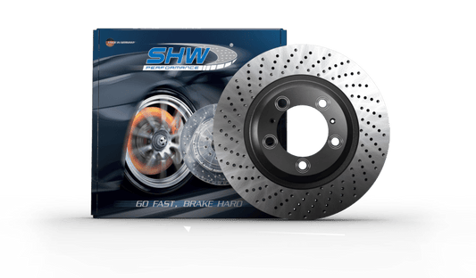 Kies-Motorsports SHW Performance SHW 17-18 Porsche 718 Boxster 2.0L w/o Ceramic Brakes Rear Drilled MB Brake Rotor (98735240101)