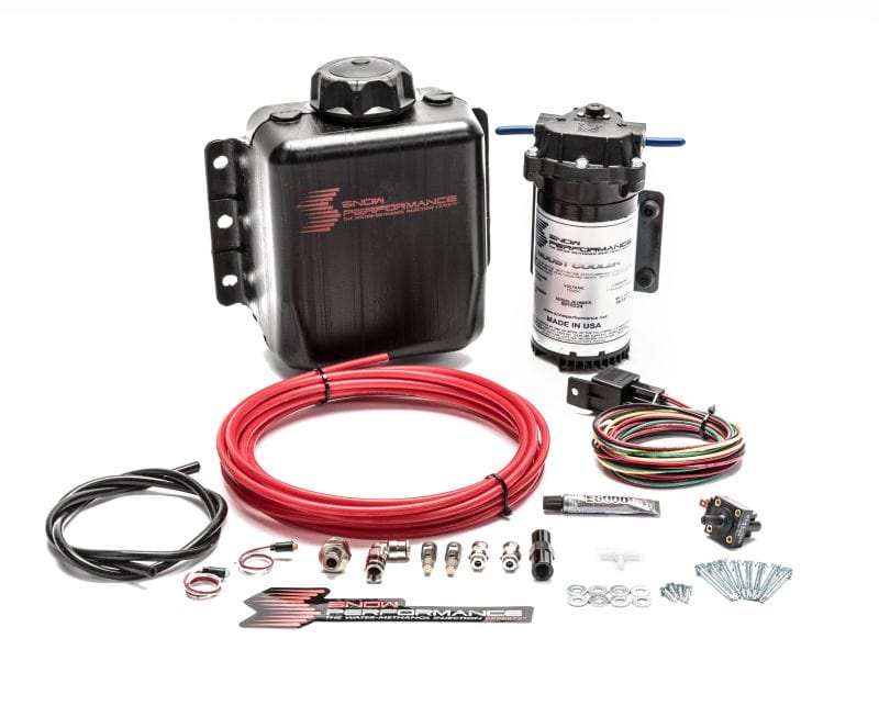 Kies-Motorsports Snow Performance Snow Performance Stg 1 Boost Cooler TD Water Injection Kit (Incl. Red Hi-Temp Tubing/Quick Fittings)