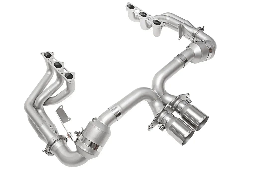 Kies-Motorsports Soul Performance SOUL 2022 Porsche 992 GT3 Catted Exhaust System - 4in Slash Cut Brushed Tips