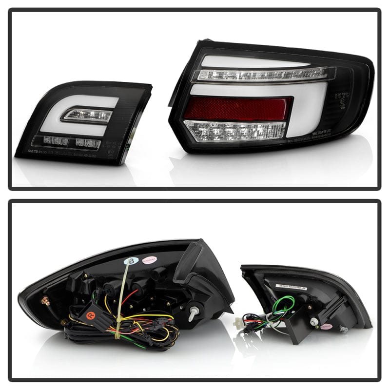 Kies-Motorsports SPYDER Spyder 03-08 Audi A3 Full LED Tail Lights - Black (ALT-YD-AA303-LED-BK)