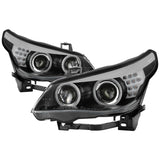 Kies-Motorsports SPYDER Spyder 08-10 BMW 5-Series E60 (HID Models Only) Projector Headlights - Black PRO-YD-BMWE6008-HID-BK