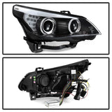 Kies-Motorsports SPYDER Spyder 08-10 BMW 5-Series E60 w/AFS HID Projector Headlights - Black (PRO-YD-BMWE6008-AFSHID-BK)