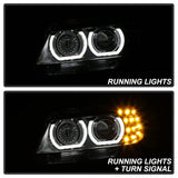 Kies-Motorsports SPYDER Spyder 09-12 BMW E90 3-Series 4DR HID w/ AFS Only - LED Turn - Black - PRO-YD-BMWE9009-AFSHID-BK