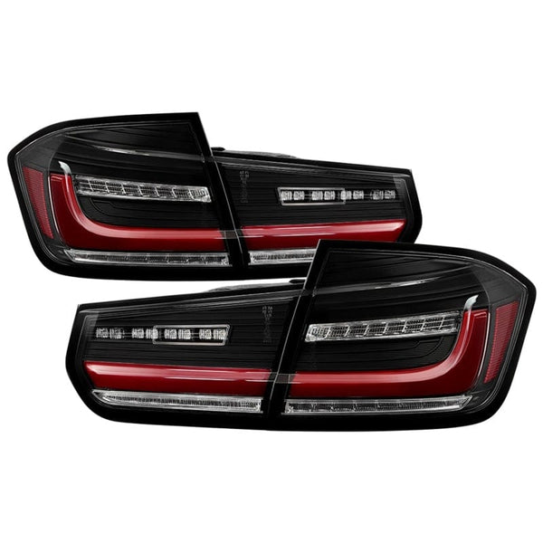 Spyder BMW 3 Series F30 2012-2018 Full LED Tail Lights  (ALT-YD-BMWF3012-SEQ-BK) - Black