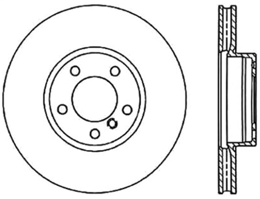 Kies-Motorsports Stoptech StopTech 04-12 Volkswagen Touareg Drilled Left Front Premium Brake Rotor