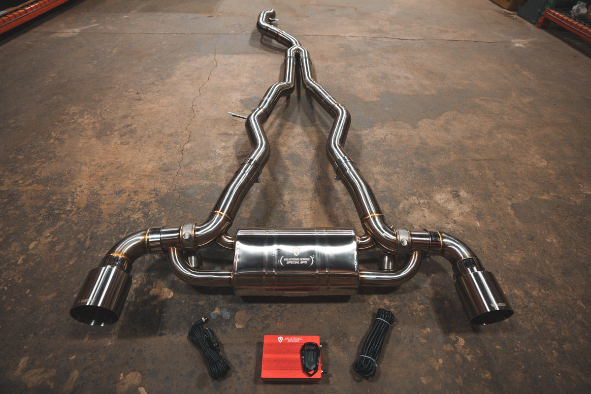 Kies-Motorsports Valvetronic Designs Toyota Supra A90 / A91 Valved Sport Exhaust System Brushed