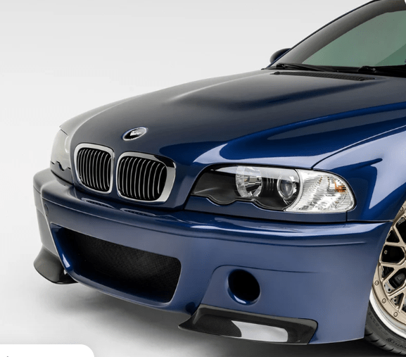 Kies-Motorsports Vorsteiner VORSTEINER BMW E46 M3 V-CSL Aero Bumper 2 Piece Splitter Carbon Fiber PP 1x1 Glossy (Replacement) Carbon Fiber PP 1X1 Glossy