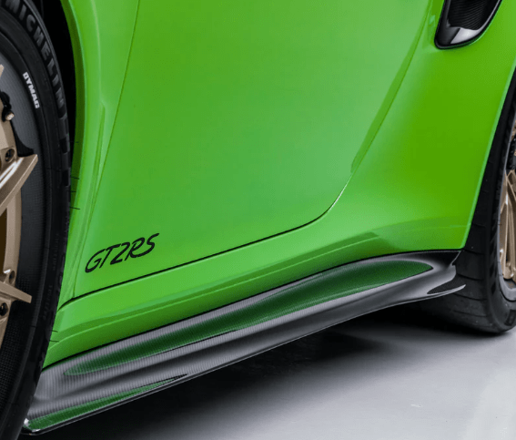 Kies-Motorsports Vorsteiner VORSTEINER PORSCHE 991 GW9 Side Skirts Carbon Fiber PP 2x2 Glossy