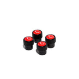 Kies-Motorsports Vossen Vossen Classic V Valve Stem Cap Set - Black/Red