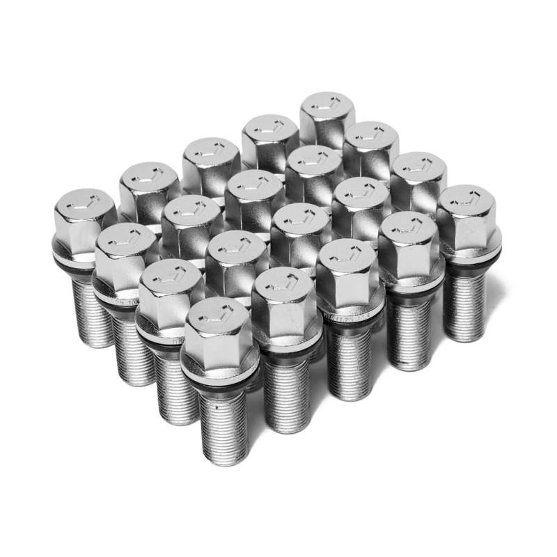 Kies-Motorsports Vossen Vossen Lug Bolt - 14x1.25 - 28mm - 17mm Hex - Cone Seat - Silver (Set of 20)