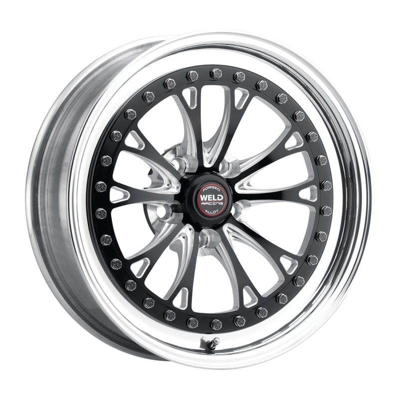 Kies-Motorsports Weld Weld Vitesse 17x10 / 5x4.5mm BP / 8in. BS Low Pad Black Wheel - Polished Non-Beadlock