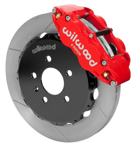 Kies-Motorsports Wilwood Wilwood 03-08 Audi A4 Forged Narrow Superlite 6R Front Big Brake Kit 12.88in (Red) w/ Lines