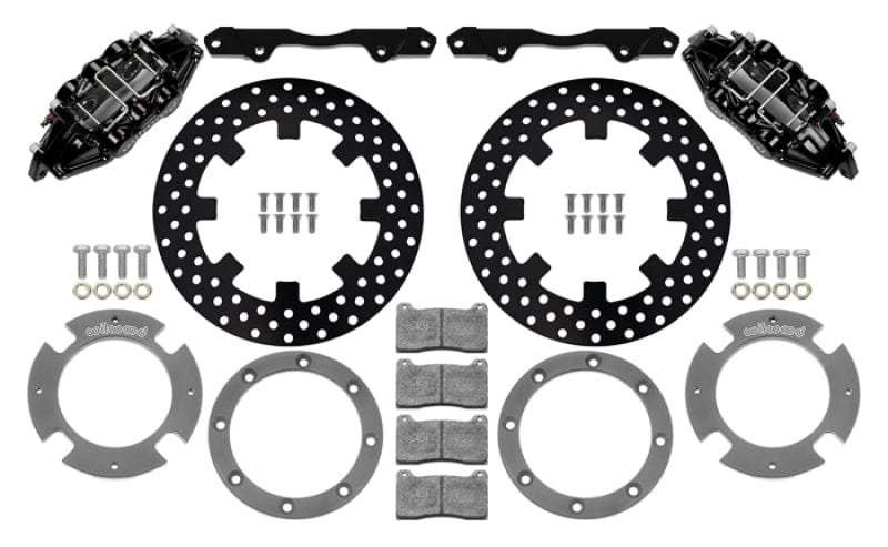 Kies-Motorsports Wilwood Wilwood 17-21 Can-Am X3RS Black 6-Piston Rear Kit 11.25in - Drilled Rotors