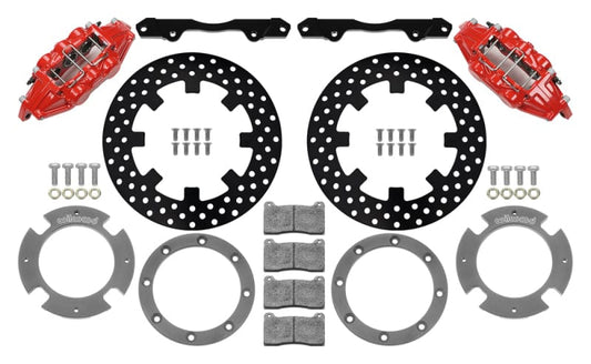 Kies-Motorsports Wilwood Wilwood 17-21 Can-Am X3RS Red 6-Piston Front Kit 11.25in - Drilled Rotors