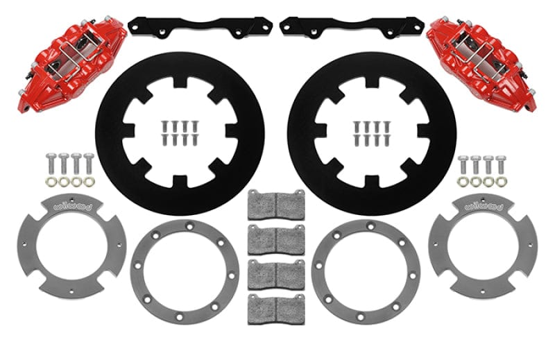 Kies-Motorsports Wilwood Wilwood 17-21 Can-Am X3RS Red 6-Piston Rear Kit 11.25in - Undrilled Rotors