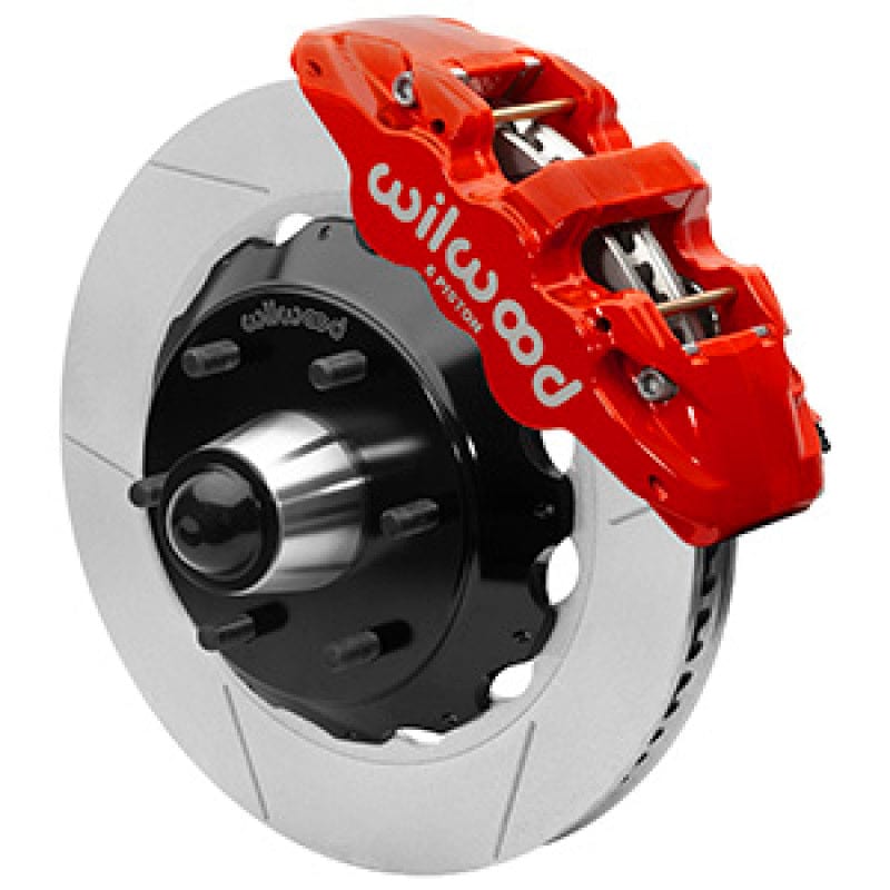 Kies-Motorsports Wilwood Wilwood 63-87 C10 CPP Spindle AERO6 Front BBK 14in Slotted 6x5.5 BC - Red